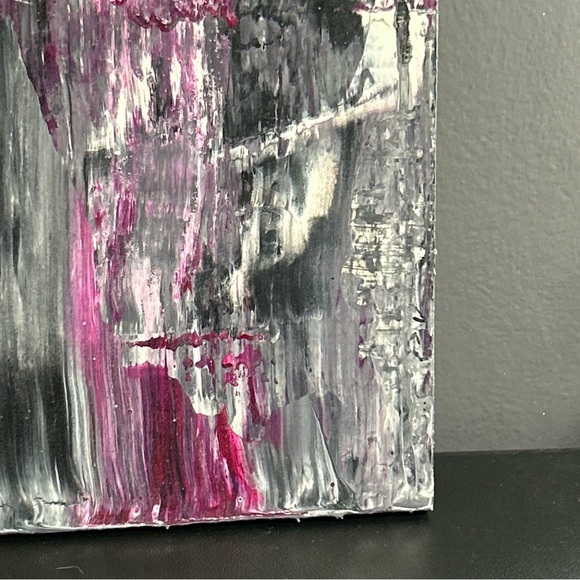 Original Abstract Painting On Reclaimed Wood 12” X 12 “ X‎ 1” Getting Through It - Picture 4 of 16